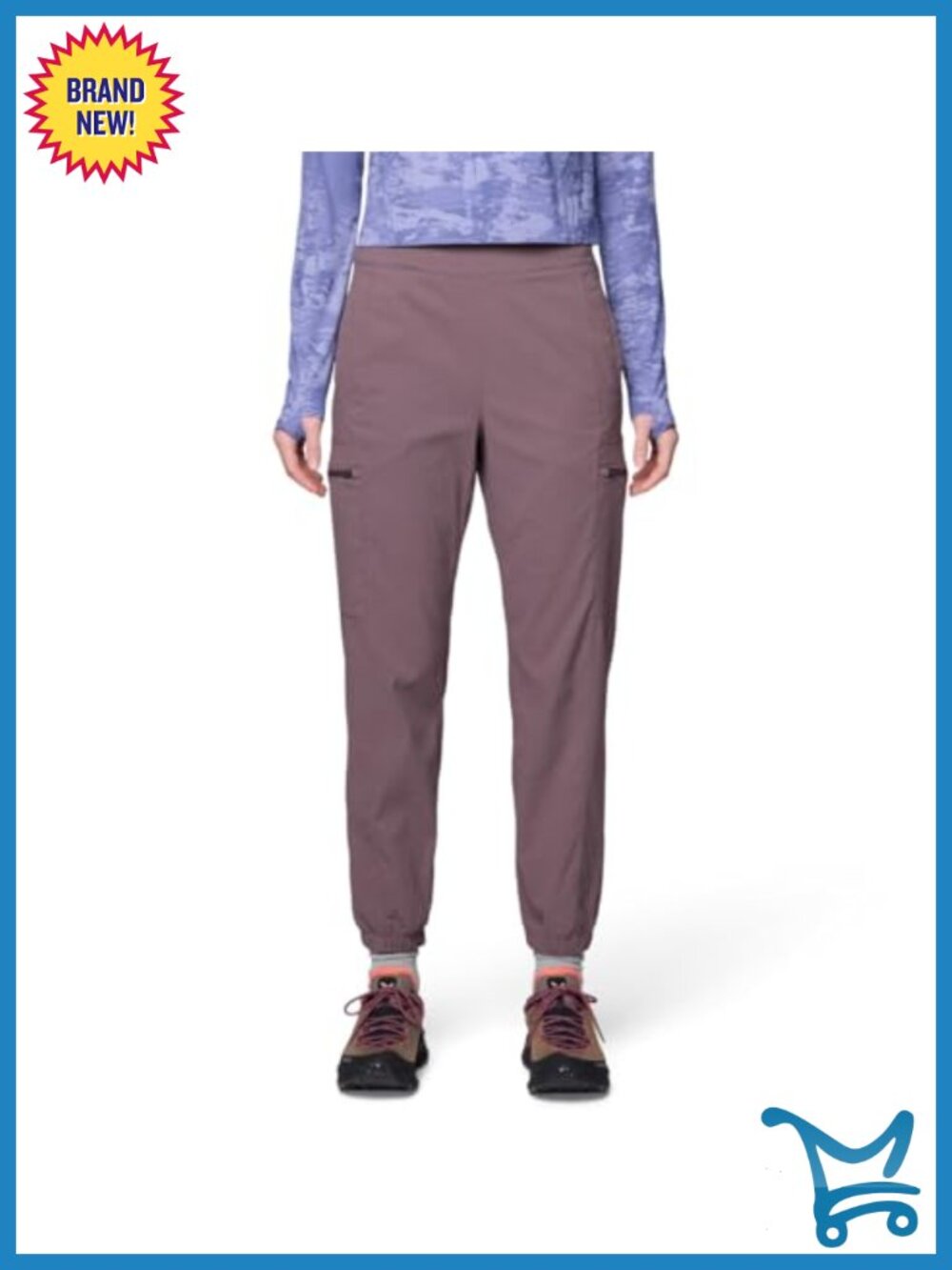 High Rise Utility Jogger UPF 50 Nylon Blend Stretch Hiking Pants